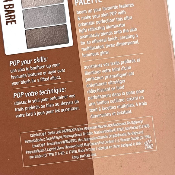 🏷️POP! Beauty “prismatic” blush highlighter metallic set of 4 blush palette set - Picture 11 of 13